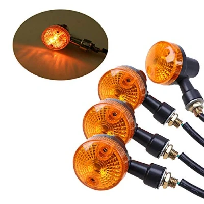 Afbeelding van SFONIA 4 stuks motorknipperlichten, 12 V, waterdicht, universeel voor GN125, motorfiets, scooter, quad, cruiser, off road,