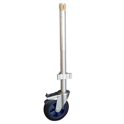 Afbeelding van ASC Rubber wiel met aluminium spindel 200mm (275kg)