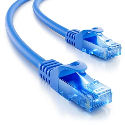 Afbeelding van deleyCON 5 m netwerkkabel Ethernet LAN Gigabit CAT.6 kabel RJ45 CAT6 compatibel met CAT.5 CAT.5e CAT.6a Cat.7 blauw