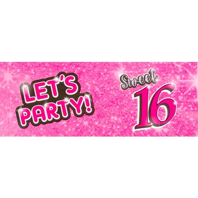 Afbeelding van Afzetlint Sweet 16 Let&#039;s Party 12 meter