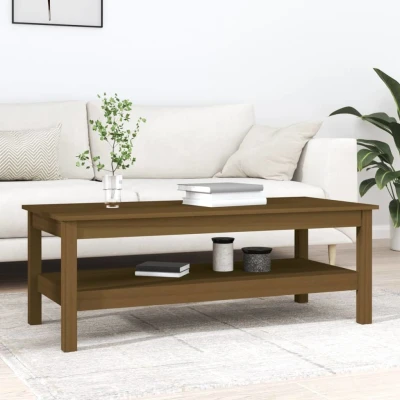 Afbeelding van Salontafel 110x50x40 cm massief grenenhout honingbruin