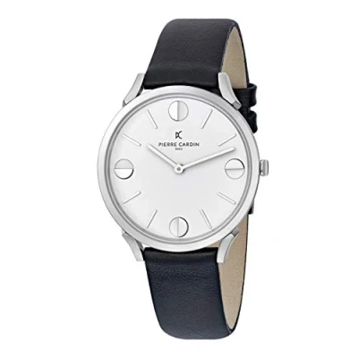 Afbeelding van Pierre Cardin Pigalle Half Moon CPI.2008 Horloge Leer Zwart Ø 40 mm
