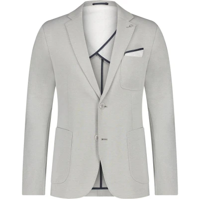 Afbeelding van Blue Industry colbert heren katoen/polyester effen slim fit grijs