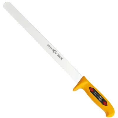 Afbeelding van Eikaso Solingen Hammes/Zalmmes 30 cm Gekarteld &amp; Semi Flexibel Geel Heft