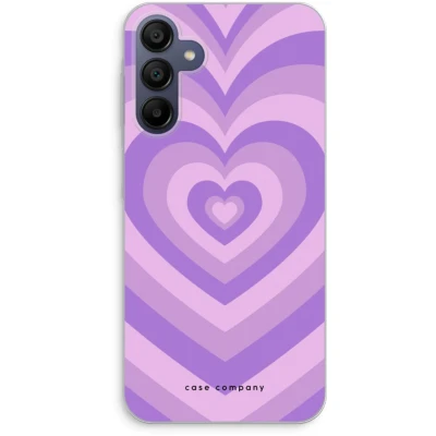 Afbeelding van Case Company® hoesje geschikt voor Samsung Galaxy A25 Hart Paars Soft Cover Telefoonhoesje Bescherming aan alle Kanten en Schermrand