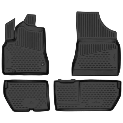 Afbeelding van WALSER XTR 75197 Vloermatset Rubber voor en achter Zwart Op maat gemaakt
