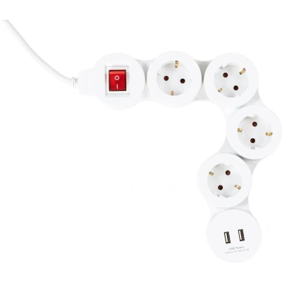 Afbeelding van Stekkerdoos 4 voudig USB