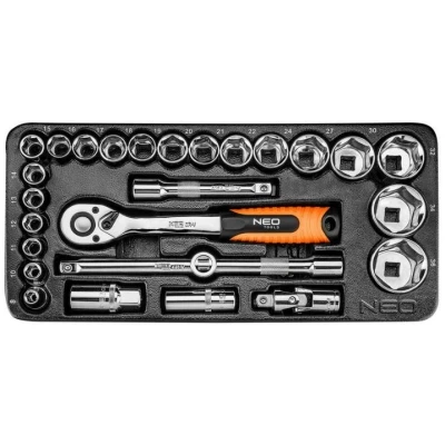 Afbeelding van NEO TOOLS 84 238 Gereedschapmodule 27 8,10,11,12,13,14, 15,16,17,18,19,20, 21,22,24,27,30, 32,34,36 mm Chroom vanadium staal Zeskant 1/2