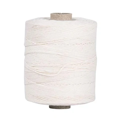 Afbeelding van Rayher 7205000 kettinggaren, 6 draads, wit, 220 m, 1 mm, 35% katoen, 65% polyester, voor weefgetouw, haakgaren