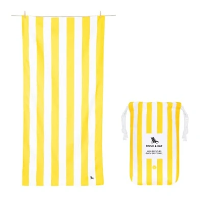 Afbeelding van Dock &amp; Bay Cabana Strandlaken Extra Large ( 200x90cm ) Boracay Yellow