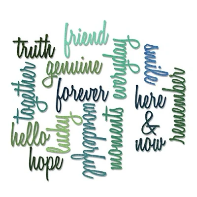 Afbeelding van Sizzix Thinlits Die Set 16PK Friendship Words Script 660225 Tim Holtz ( 5 15 )