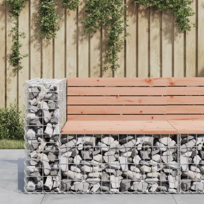 Afbeelding van Tuinbank schanskorfontwerp 92x71x65,5 cm massief douglashout