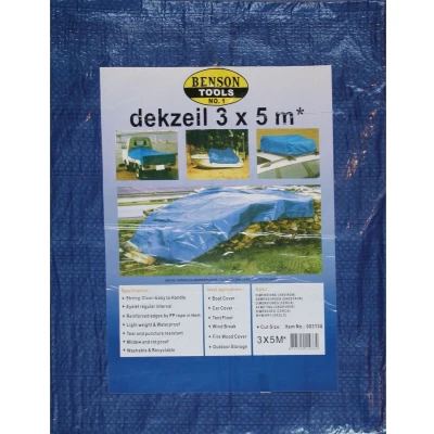 Afbeelding van Benson Afdekzeil 3 x 5 meter Blauw
