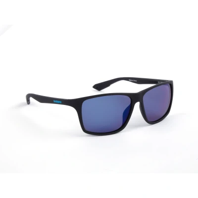 Afbeelding van Shimano Eyewear Matte Black &amp; Blue Mirror Big