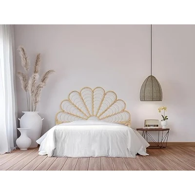Afbeelding van Hoofdbord 160 cm Rotan Naturel FLOSIA L 165 x H 135 D 4