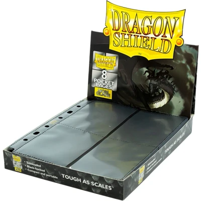 Afbeelding van Dragon Shield 8 Pocket Pages Side Loading Black Non Glare (50 stuks)