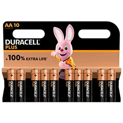 Afbeelding van Duracell Alkaline Batterij, Mignon, AA, LR06, 1.5V Plus, Extra Life, Retail Blister (10 Pack)