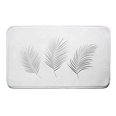 Afbeelding van Livetti Badkamermat Badmat Toiletmat Wcmat 45x75 cm Orbella Wit Zilver
