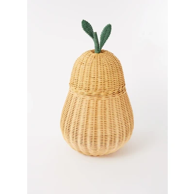 Afbeelding van Ferm LIVING Pear Large Opbergmand 59 Cm Lichtoranje