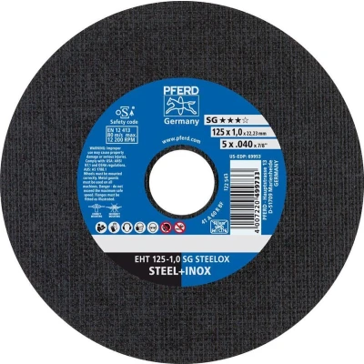 Afbeelding van PFERD SG STEELOX 61341122 Doorslijpschijf recht 125 mm 25 stuk(s) RVS, Staal