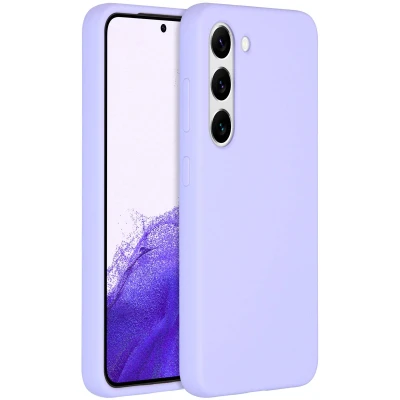 Afbeelding van Accezz Hoesje Geschikt voor Samsung Galaxy S23 Siliconen Liquid Silicone Backcover Paars