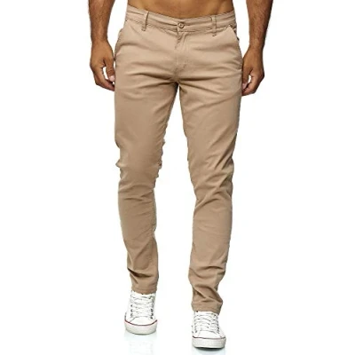 Afbeelding van Elara Pantalon chino slim fit stretch Chunkyrayan voor heren, Beige