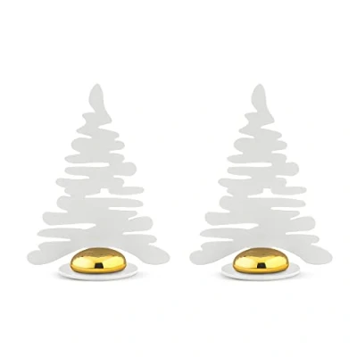 Afbeelding van Alessi Kerstbomen Bark BM16S2 W Wit 8 cm 2 stuks door Michael Boucquillon &amp; Donia Maaoui