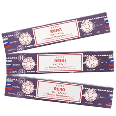 Afbeelding van Satya Nag Champa Reiki wierookstokjes, 3 stuks