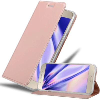 Afbeelding van Cadorabo Hoesje geschikt voor Samsung Galaxy A8 2015 in CLASSY ROSE GOUD Beschermhoes met magnetische sluiting, standfunctie en kaartvakje Book Case Cover Etui
