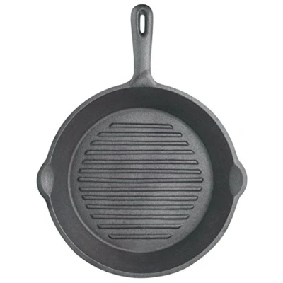 Afbeelding van Kitchencraft Grillpan Deluxe 24 Cm Gietijzer Grijs