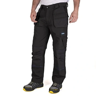 Afbeelding van Goodyear Workwear Cargobroek met meerdere zakken en etui voor heren, zwart, 91 cm taille, normale pijpen (81 cm)