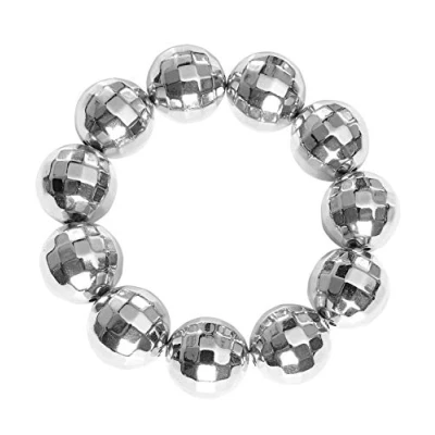 Afbeelding van WIDMANN Zilverkleurige kralen disco armband voor vrouwen