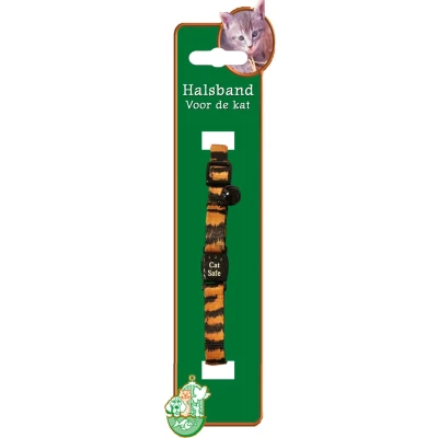 Afbeelding van Kattenhalsband nylon tijger print Gebr. de Boon
