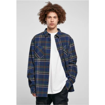 Afbeelding van Urban Classics Overhemd, Heren, Maat: Large, Darkblue bottlegreen