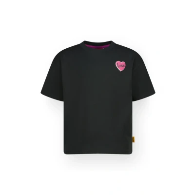 Afbeelding van Vingino Hanrieke Tshirt print voor kinderen, Maat: 92, Deep black