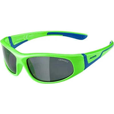 Afbeelding van ALPINA Flexxy Sportbril voor jongens, neon groen blauw, één maat