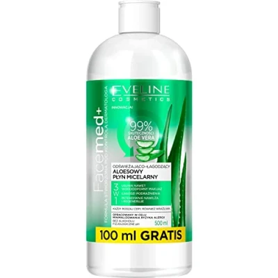 Afbeelding van Eveline Cosmetics Facemed+ Aloe Vera Micellar Water 400ml.