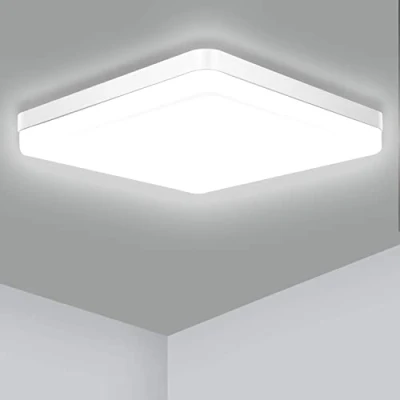Afbeelding van Vierkante ledplafondlicht 36 W, Ouyulong Fixture waterdicht IP54 plafondlicht 4350LM 4000 K natuurlijk wit licht, gebruikt in badkamer, keuken, slaapkamer, hal, eetkamer, balkon, garage