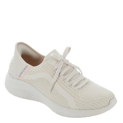 Afbeelding van Skechers Hands Free Ultra Flex 3.0 Brilliant Path Sneakers voor dames, Natuurlijke gebreide trim