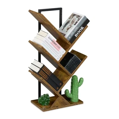 Afbeelding van boekenrek boom 4 boekenplanken 71 x 40 21,5 cm tot 10 kg industrieel