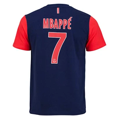 Afbeelding van PARIS SAINT GERMAIN T Shirt PSG Kylian MBAPPE Nr. 7 Officiële collectie voor heren