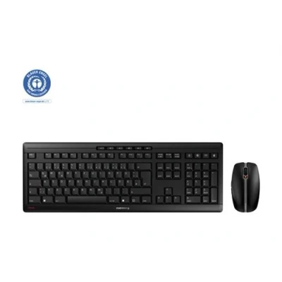 Image de CHERRY STREAM DESKTOP Ensemble clavier et souris sans fil 2.4 GHz Allemand commutateur : SX noir