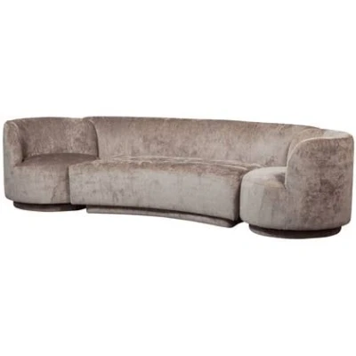Afbeelding van BePureHome Combi Popular Modulaire Bank Chenille Taupe 72x370x97