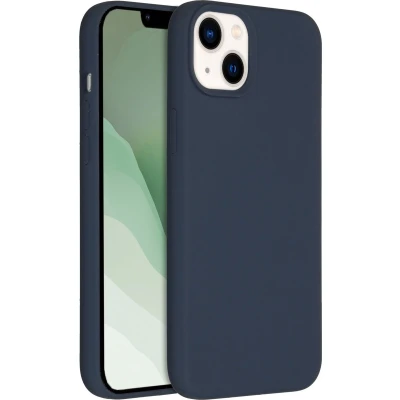 Afbeelding van Accezz Hoesje Geschikt voor iPhone 14 Plus Siliconen Liquid Silicone Backcover MagSafe Donkerblauw