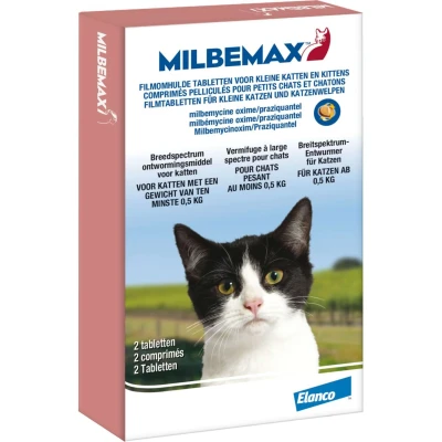 Afbeelding van Milbemax Tablet Ontworming Kleine Kat/Kitten 2 TABLETTEN