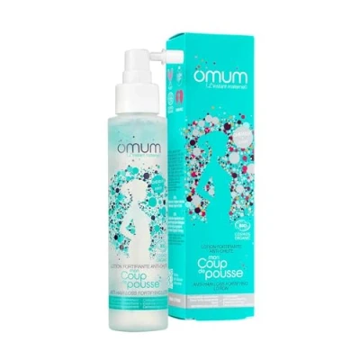 Image de OMUM Lotion Anti Chute, Croissance des Cheveux Mon Coup De Pousse 100ml Fortifiant capillaire Curcuma &amp; oligo éléments Bio Naturel Fabriqué en France, Vegan, Compatible grossesse allaitement