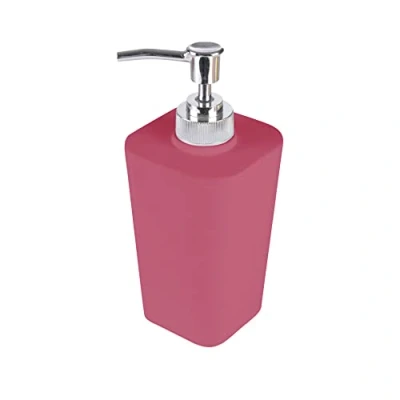 Afbeelding van douceur d&#039;intérieur, Zeepdispenser, 7,3 x 18 cm, framboos, kunststof, effen, soft touch, vitamine SDB