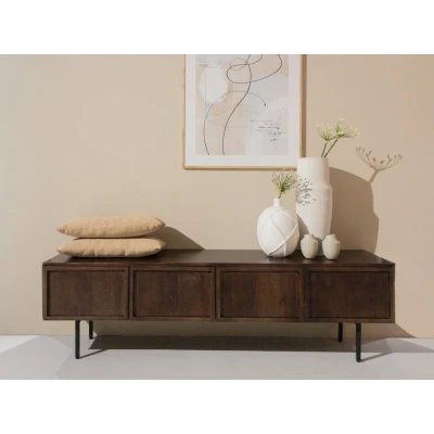 Afbeelding van Livingfurn TV Meubel Elan 180x50x40 cm Mangohout