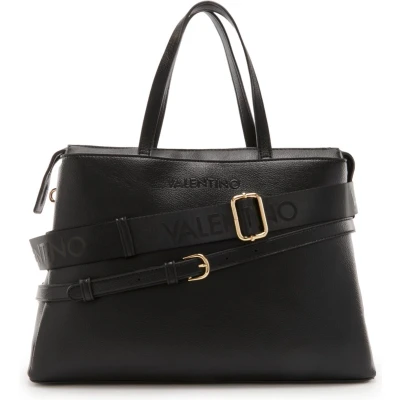 Afbeelding van VALENTINO Schoudertas Laptoptas met laptopvak Manhattan Re Shopper Nero Zwart