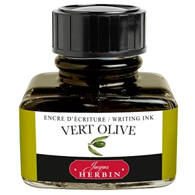 Afbeelding van Jacques Herbin 13036T inkt voor vulpen en roller, 30 ml, olijfgroen